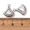 304 Stainless Steel Resin Pendants STAS-P406-15D-P-3
