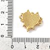 Rack Plating Brass Micro Pave Clear Cubic Zirconia Connector Charms KK-K345-17G-3
