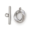 Oval 304 Stainless Steel Toggle Clasps STAS-L022-537P-1