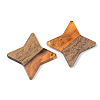 Resin & Walnut Wood Pendants RESI-S389-011A-A01-2