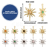 20Pcs 10 Styles Rack Plating Alloy Cat Eye Pendants FIND-TA0002-39-3