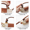 Microfiber Imitation Leather Undamaged Bag D Ring Connector PURS-WH0005-35KCG-02-3