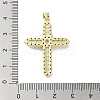 Rack Plating Brass Micro Pave Cubic Zirconia & Imitation Pearl Pendants KK-R163-02G-03-3