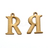 304 Stainless Steel Alphabet Charms STAS-H122-R-AB-1