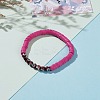 Polymer Clay Heishi Beads Stretch Bracelets BJEW-JB05905-02-4