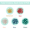40Pcs 5 colors 430 Stainless Steel Links/Connectors STAS-UN0023-25-5