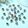 30Pcs 5 Colors Flat Round Alloy Charms RGLA-YW0002-06-4