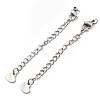 Tarnish Resistant 304 Stainless Steel Curb Chain Extender LS-X-STAS-G310-06P-1
