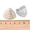 Two Tone Shell Shape 304 Stainless Steel Stud Earrings EJEW-H176-01GP-5
