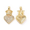Brass Micro Pave Cubic Zirconia Pendants KK-A181-VA302-2-1