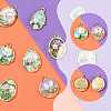 10Pcs 10 Styles Light Gold Tone Alloy Enamel Pendants ENAM-FS0003-82-3