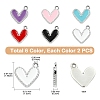 12Pcs 6 Colors Rack Plating Alloy Enamel Charms ENAM-YW0004-94A-3