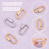 Unicraftale 4Pcs 2 Colors 304 Stainless Steel Screw Carabiner Lock Charms STAS-UN0047-25-5