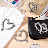 4Pcs 2 Styles Heart Glass Rhinestone Beading Flower Applqiues PATC-GA0001-47-5