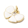 Brass Pave Clear Cubic Zirconia Charms KK-G554-03A-02-2