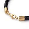 Unisex Braided Leather Cord Bracelets BJEW-JB04941-02-3