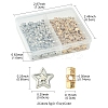250Pcs 2 Colors CCB Plastic Beads CCB-FS0001-10-4