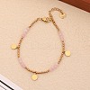 Natural Dyed Rose Quartz Beads Stretch Bracelets for Women GI3787-1-1
