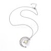 Luminous Alloy Locket Pendant Necklaces NJEW-F284-05B-3
