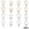 16Pcs 8 Styles Alloy Swivel Snap Hook Clasps FIND-YW0009-26-1