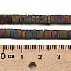 Electroplated Frosted Non-magnetic Synthetic Hematite Beads Strands G-G089-A01-06-4