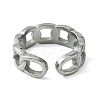 Non-Tarnish 304 Stainless Steel Open Cuff Ring RJEW-L110-001P-3