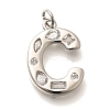 Brass Micro Pave Clear Cubic Zirconia Pendants KK-G521-01P-C-1