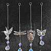4Pcs Glass Teardrop Hanging Suncatchers HJEW-JM04654-2