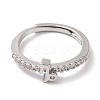 Rack Plating Brass Clear Cubic Zirconia Constellation Adjustable Rings for Women RJEW-S407-08P-12-2