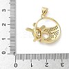 Brass Micro Pave Cubic Zirconia Pendants KK-S337-08G-D-3