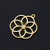 Ion Plating(IP) 304 Stainless Steel Filigree Charms A-STAS-T049-T671-2-2