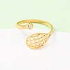 304 Stainless Steel Cuff Open Rings RJEW-D337-01D-G-5