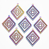 Ion Plating(IP) 304 Stainless Steel Filigree Pendants LS-STAS-T057-04-1