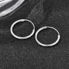 Brass Hoop Earrings EJEW-G474-01S-02-3