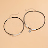 Flat Round Alloy Pendant Double Layer Necklaces WG187C7-01-2