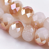 Faceted Rondelle Electroplated Glass Bead Strands X-EGLA-R035-6mm-11-3