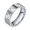 Rabbit Pattern 201 Stainless Steel Finger Rings for Couple FS-WG795E8-07-1