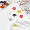 20Pcs 5 Colors Flower Alloy Enamel Pendants ENAM-LP0001-56-1