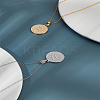2Pcs 2 Colors 304 Stainless Steel Pendants STAS-LP0003-92H-1