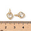 Brass Micro Pave Cubic Zirconia Charms KK-S531-02G-4