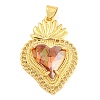 Rack Plating Brass Pendants ZIRC-L100-163G-01-1