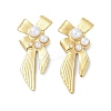 Ion Plating(IP) 304 Stainless Steel Bowknot Stud Earrings EJEW-Z068-42G-1