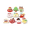 Christmas Opaque Resin Decoden Cabochons RESI-S391-06-1