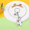 WEWAYSMILE Dog Keychain Car Keychain Pet Pendant Key-Ring Lovely Dog Key-ring Portable Metal Keychain Gift for Pet Lover Birthday Puppy Theme Party Supplies (Terrier) JX803A-4