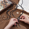 3Pcs 3 Styles Alloy Goat Cattle Bolo Tie Necklaces NJEW-GA0001-10-3