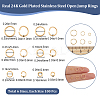 600Pcs 6 Styles 304 Stainless Steel Open Jump Rings STAS-BBC0004-92-2