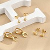 304 Stainless Steel Rhinestone Moon & Star & Round Earring Sets EJEW-Z098-22G-3