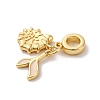 Brass Enamel European Dangle Beads KK-Q098-38G-A-2