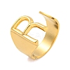 PVD Vacuum Plating 201 Stainless Steel Cuff Rings RJEW-Z032-01G-R-1