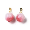 Opaque Spray Painted Glass Pendants GLAA-I050-14B-2
